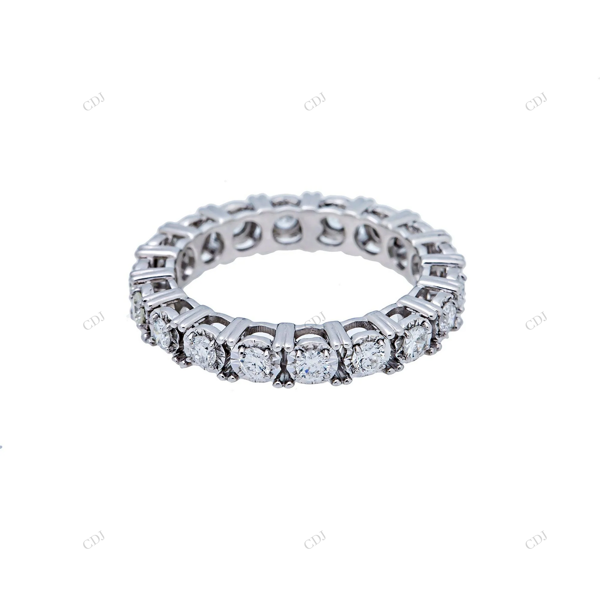 S925 Silver Round Cut Moissanite Wedding Band hip hop jewelry customdiamjewel
