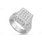 10K White Gold Hip Hop Diamond Ring For Men hip hop jewelry CustomDiamJewel