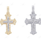 3.2 Inch Lab Grown Diamond 10K Gold Magnificent Cross Pendant Hip Hop Pendent CustomDiamJewel