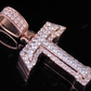 1.5" 1.25 CTW Two Tone Gold Natural Diamond Custom Initial 'T' Letter Pendant CustomDiamJewel