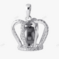 Sterling Silver Moissanite Crown Pendant hip hop jewelry customdiamjewel