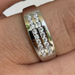 Round Cut Diamond Iced Wedding Band  customdiamjewel   
