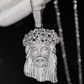 Hip Hop Fully Iced Out Sterling Silver Jesus Pendant hip hop jewelry CustomDiamJewel