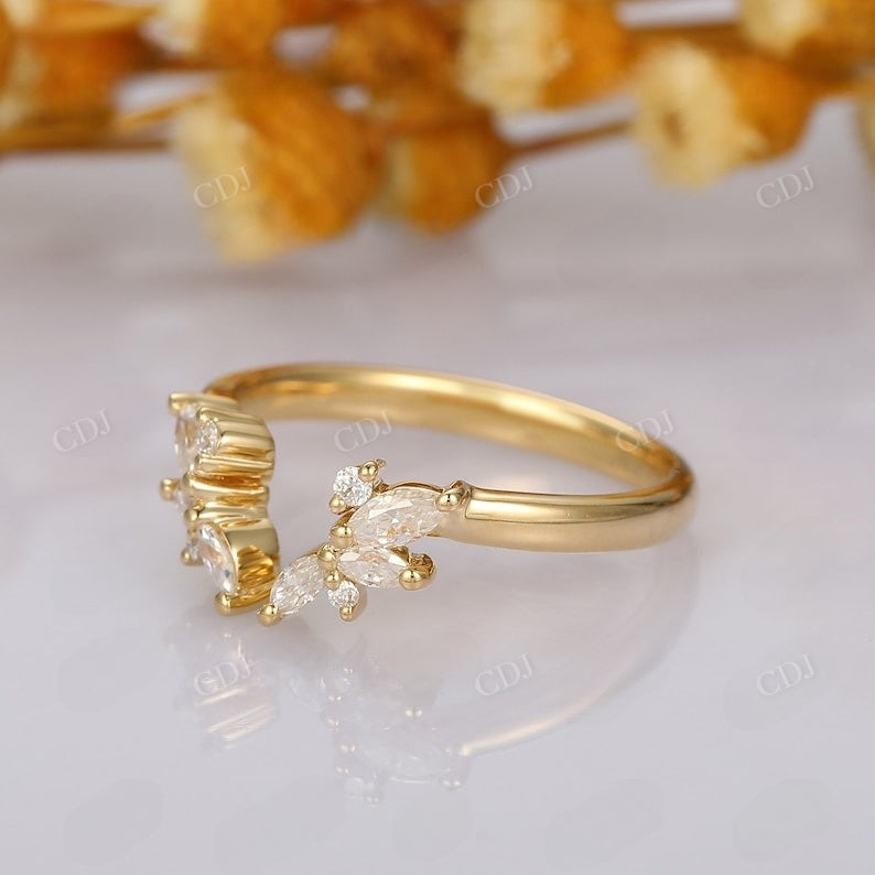 0.31CTW Lab Grown Diamond Yellow Gold Wedding Band  customdiamjewel   