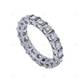 S925 Silver Round Cut Moissanite Wedding Band hip hop jewelry customdiamjewel