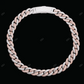 Two Tone Rose White Gold Plated Miami Cuban Link Chain CustomDiamJewel
