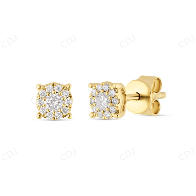 Moissanite Diamond Cluster Stud Earrings Stud earrings CustomDiamJewel