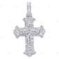 3.2 Inch Lab Grown Diamond 10K Gold Magnificent Cross Pendant Hip Hop Pendent CustomDiamJewel