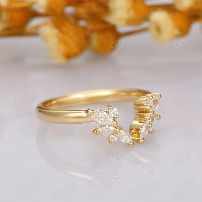 0.31CTW Lab Grown Diamond Yellow Gold Wedding Band  customdiamjewel   