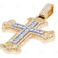 3.2 Inch Lab Grown Diamond 10K Gold Magnificent Cross Pendant Hip Hop Pendent CustomDiamJewel