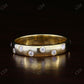 3.8 mm Flush Set Diamond Wedding Band Women  customdiamjewel   