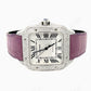 Pink Belt Diamond Bezel Cartier Santos Moissanite Watch customdiamjewel