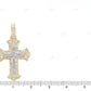3.2 Inch Lab Grown Diamond 10K Gold Magnificent Cross Pendant Hip Hop Pendent CustomDiamJewel