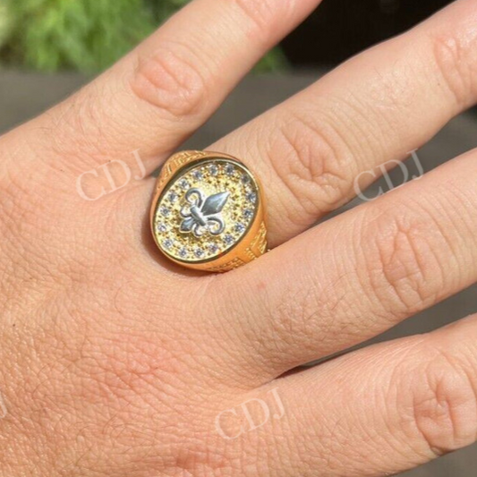 Antique Solid Gold Hip Hop French Ring For Men's  customdiamjewel   