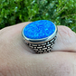 Hip Hop Blue Opal Gem Ring For Men's  customdiamjewel   