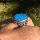 Hip Hop Blue Opal Gem Ring For Men's  customdiamjewel   