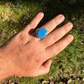 Hip Hop Blue Opal Gem Ring For Men's  customdiamjewel   