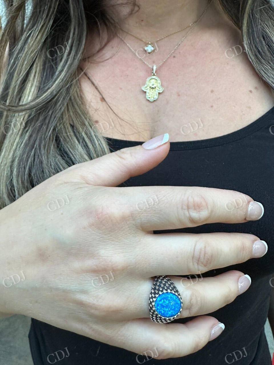 Oval Shape Opal Ring For Hip Hop Men's  customdiamjewel   