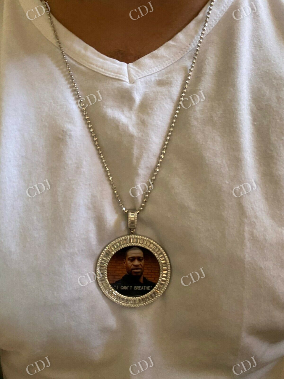 Hip Hop Round Shape Photo Frame Pendant  customdiamjewel   