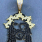 Jesus Piece Black Diamond Pendant  customdiamjewel   