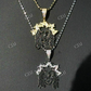 Jesus Piece Black Diamond Pendant  customdiamjewel   