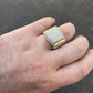 14K Yellow Gold Square Micropave Hip Hop Ring  customdiamjewel   