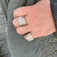 14K Yellow Gold Square Micropave Hip Hop Ring  customdiamjewel   