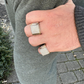 14K Yellow Gold Square Micropave Hip Hop Ring  customdiamjewel   