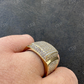 14K Yellow Gold Square Micropave Hip Hop Ring  customdiamjewel   