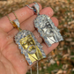 Natural Diamond Baguette Jesus Piece Pendant  customdiamjewel   