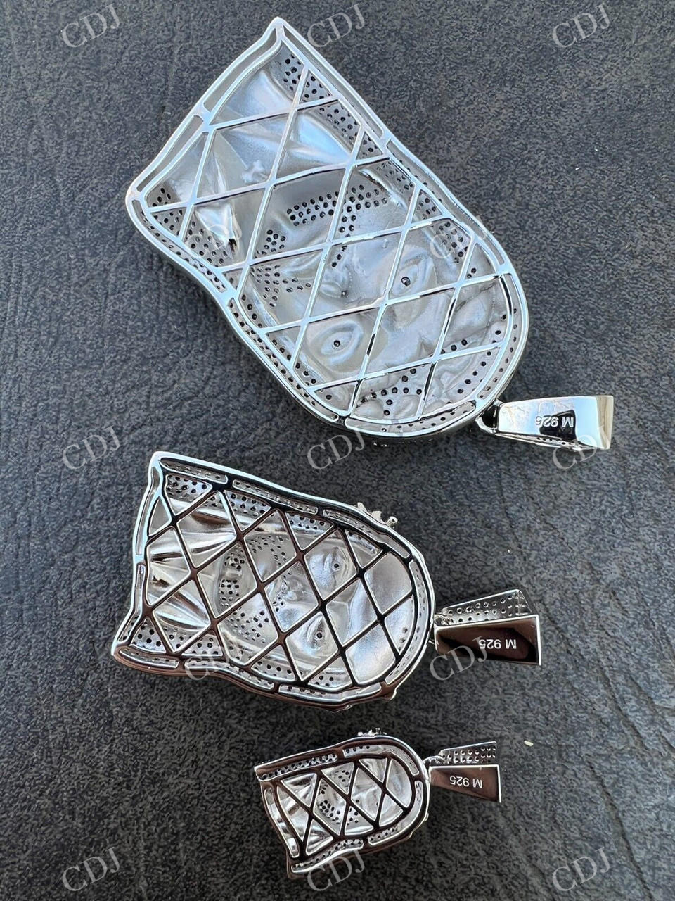 14k Gold Black Stone Jesus Piece Pendant  customdiamjewel   