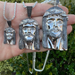 14k Gold Black Stone Jesus Piece Pendant  customdiamjewel   