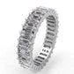 Emerald Cut Full Eternity Wedding Band  customdiamjewel   