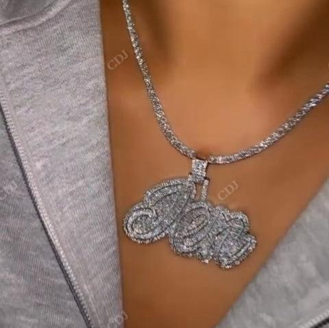 Customized Iced Out Moissanite Pendant hip hop jewelry CustomDiamJewel   