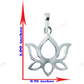 Solid Sterling Silver Lotus Style Pendant hip hop jewelry CustomDiamJewel