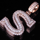 1.5" 2 CTW 18K Solid Gold Real Diamond Custom Initial 'S' Letter Pendant CustomDiamJewel