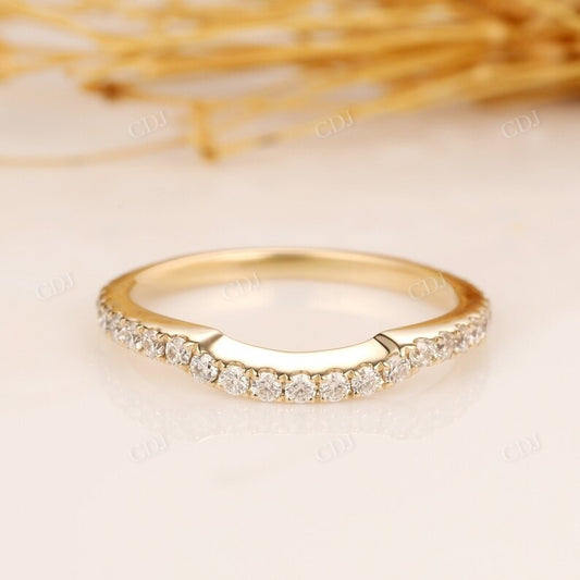 Natural Diamond Round Cut Yellow Gold Matching Wedding Band Wedding Band customdiamjewel   
