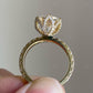 Tulip Set Lab Grown Diamond Engagement Ring customdiamjewel