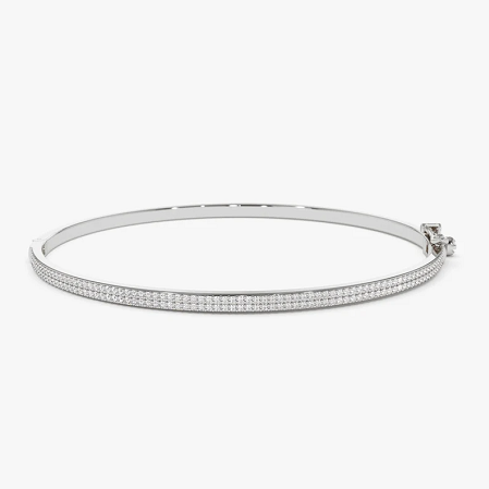 0.70CTW Moissanite Pave Diamond Bracelet  customdiamjewel Sterling Silver White Gold VVS-EF