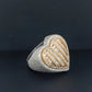 4.16 CTW Two Tone Diamond Heart Ring hip hop ring customdiamjewel