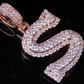 1.5" 2 CTW 18K Solid Gold Real Diamond Custom Initial 'S' Letter Pendant CustomDiamJewel