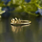Elegant Gold Tiara Stackable Ring