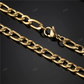 3-9MM Plain Gold Figaro Chain hip hop jewelry CustomDiamJewel