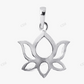 Solid Sterling Silver Lotus Style Pendant hip hop jewelry CustomDiamJewel