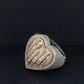 4.16 CTW Two Tone Diamond Heart Ring hip hop ring customdiamjewel