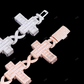 VVS Moissanite Silver Cross Infinity Link Chain for Mens CustomDiamJewel