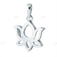Solid Sterling Silver Lotus Style Pendant hip hop jewelry CustomDiamJewel
