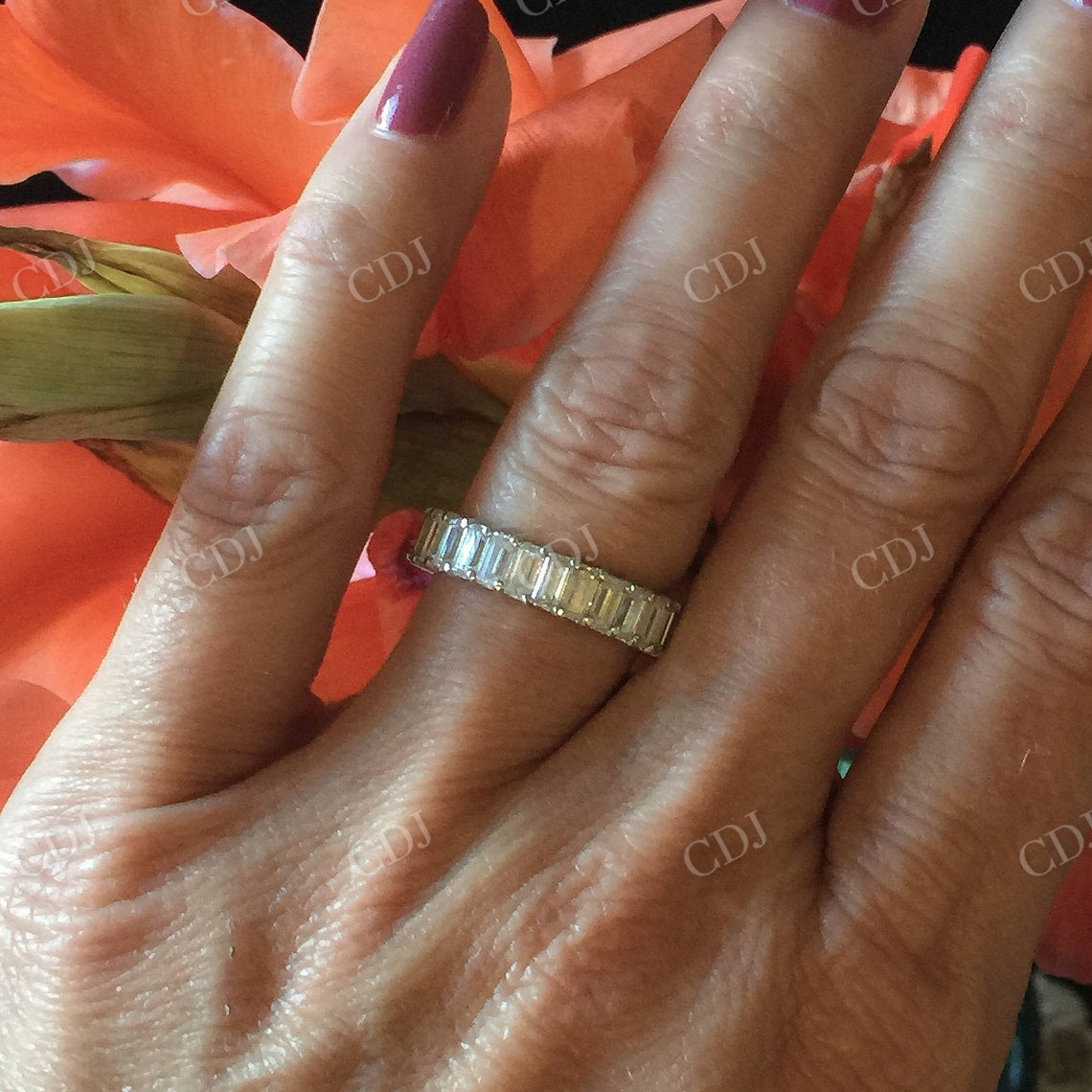 Emerald Cut Full Eternity Wedding Band  customdiamjewel   