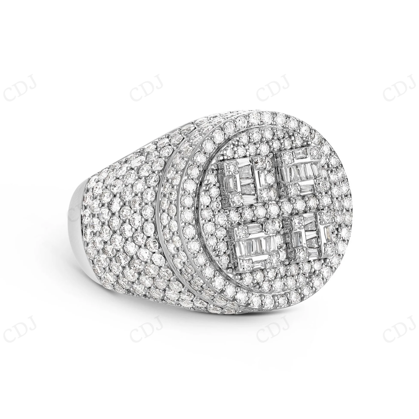 925 Silver Iced Out Moissanite Diamond Champion Round Ring hip hop jewelry CustomDiamJewel