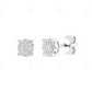 0.20 CTW Moissanite Diamond Cluster Stud Earrings Stud earrings CustomDiamJewel